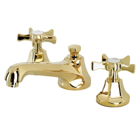 Kingston Brass KS4462NX Widespread Bathroom Faucet with Brass Pop-Up, Polished Brass KS4462NX
